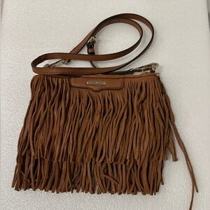 Rebecca Minkoff Tan Suede Fringe Crossbody